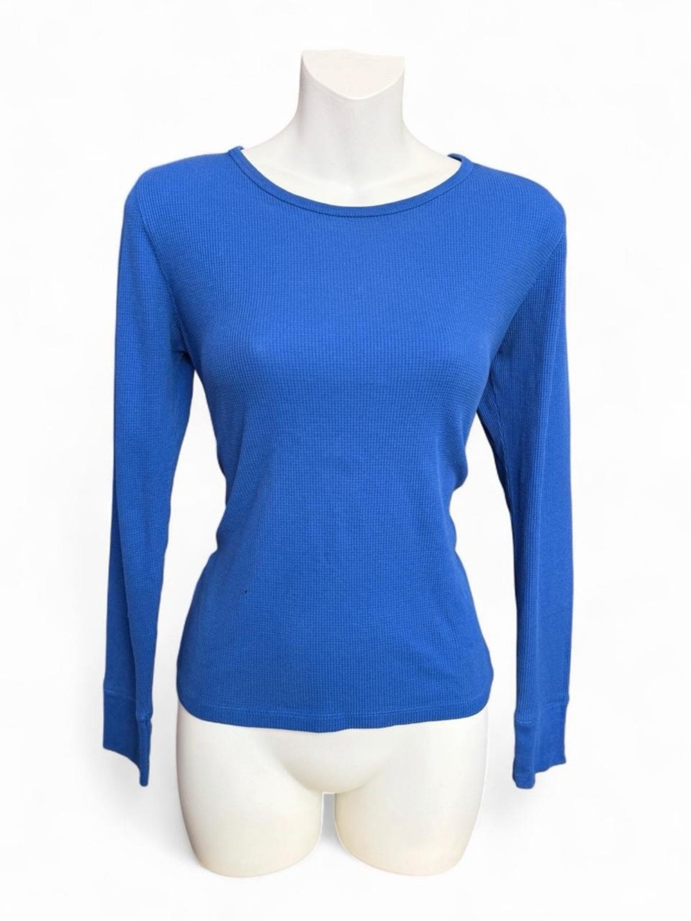 Rosio Women's Long Sleeve Crewneck Top in Cobalt Blue